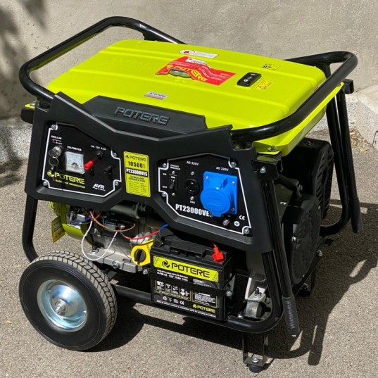 موتور برق بنزینی پوتر ۱۰.۵ کیلووات مدل PT23000VES تک فاز استارتی