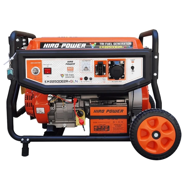 موتور برق بنزینی هیرو پاور ۱۰.۵ کیلووات مدل KM22500E2R+GLN ریموت‌دار