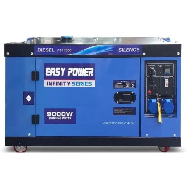 موتور برق دیزلی ایزی پاور 9 کیلووات مدل FS11500 سوپر سایلنت استارتی تک فاز