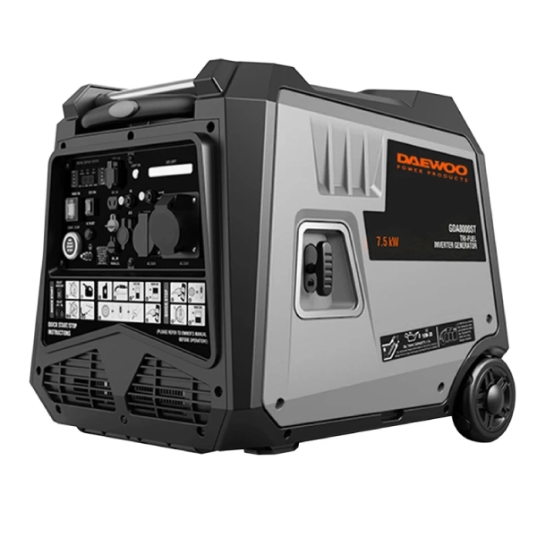 موتور برق سه گانه سوز دوو 7.5 کیلووات مدل GDA8000ST سایلنت ریموت‌دار با پورت ATS