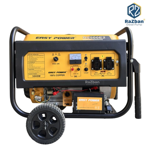 موتور برق بنزینی ایزی پاور 3 کیلووات مدل R5500E2 تک فاز هندلی و استارتی
