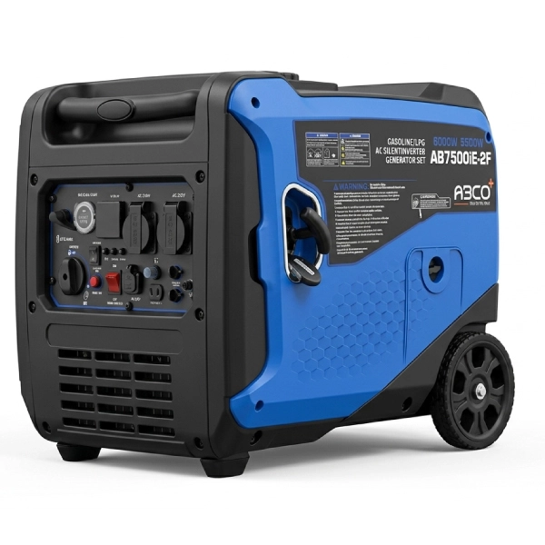 موتور برق دوگانه سوز آبکو 6 کیلووات مدل AB7500iE-2F سایلنت اینورتری ریموت‌دار