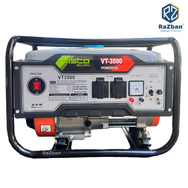 موتور برق بنزینی ویستا 3 کیلووات مدل VT3500 تک فاز هندلی